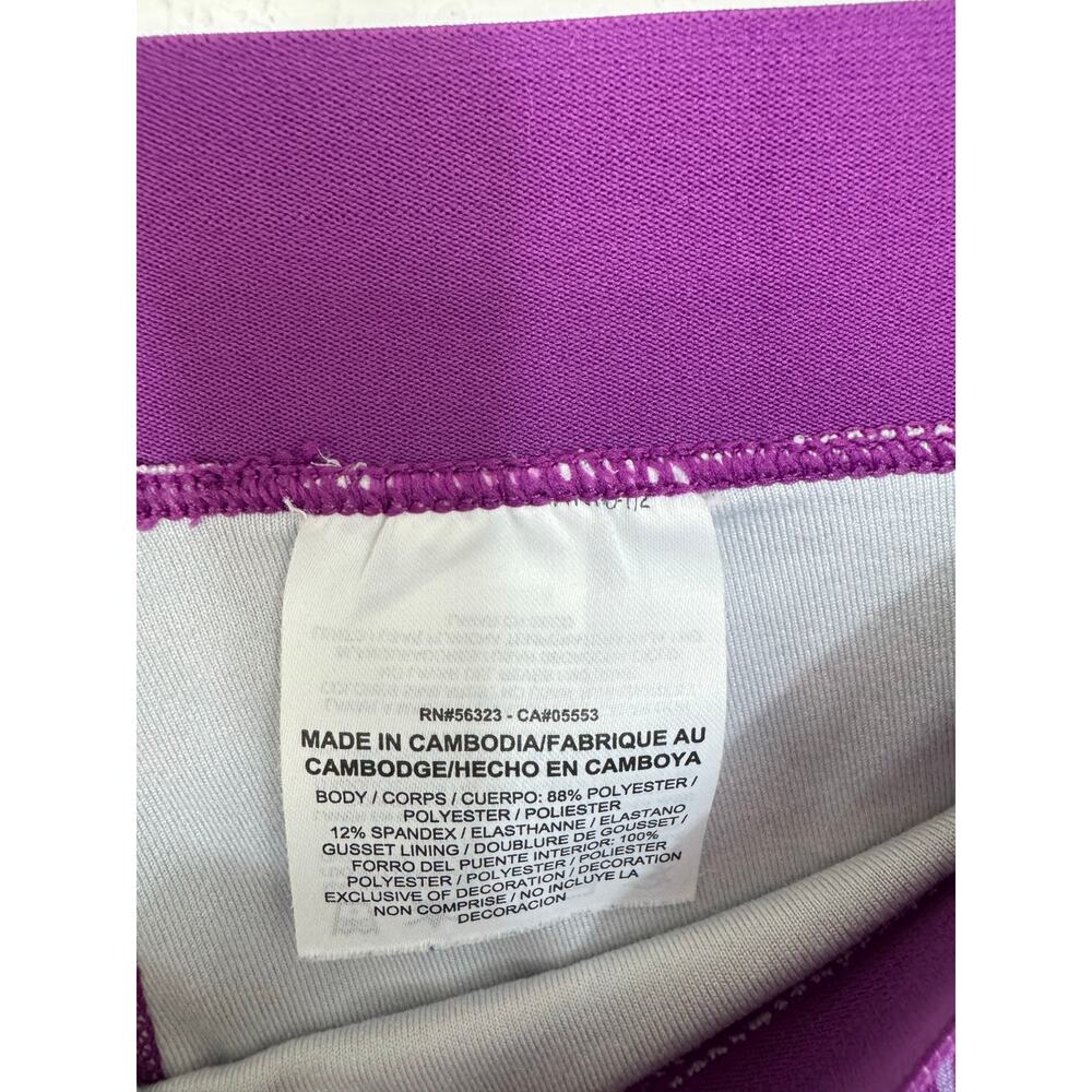Nike Dri-FIT Purple Patterned Capri Leggings Size M - Picture 4 of 5